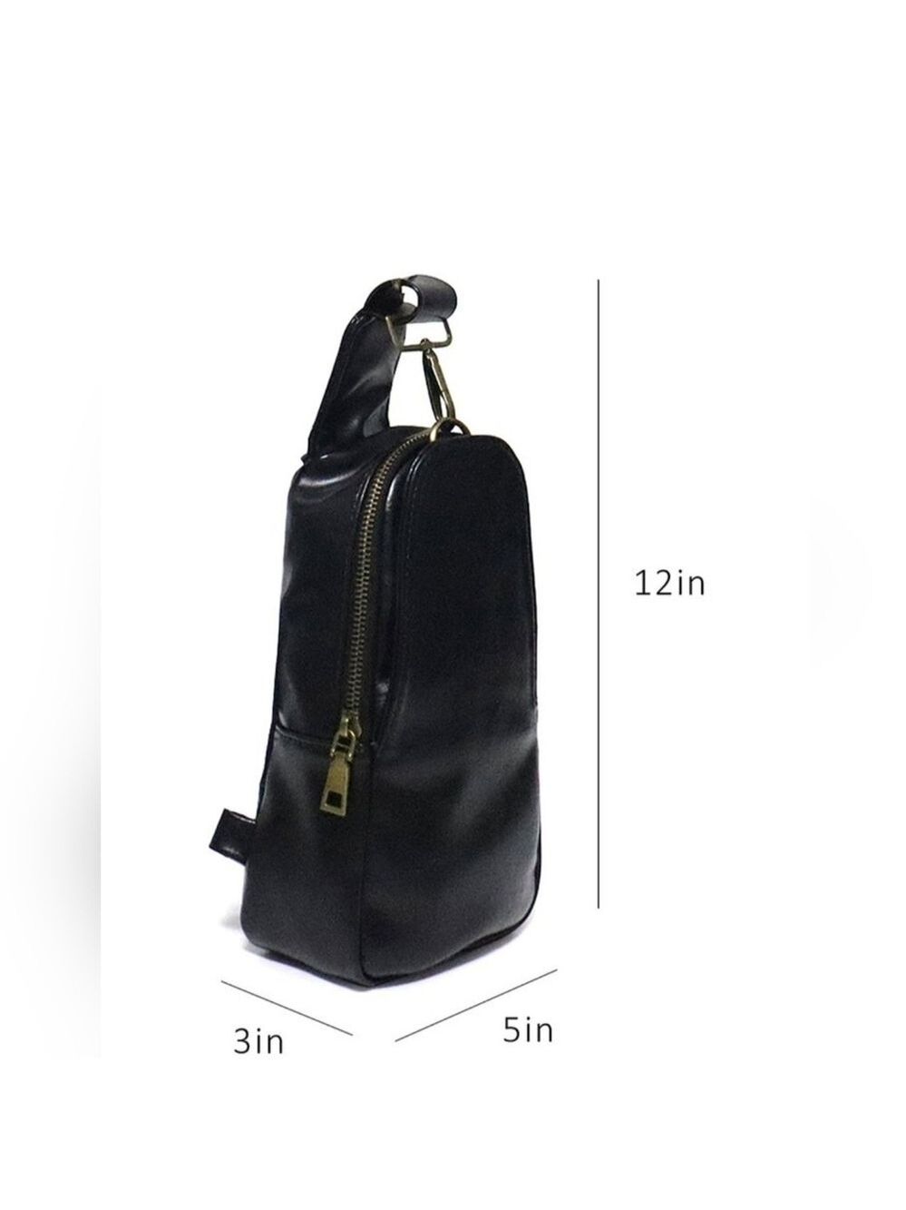 TRÏBE Black Guitar Strap Mini Crossbody Bag Purse NWOT - Picture 5 of 5